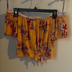 Off the shoulder crop top